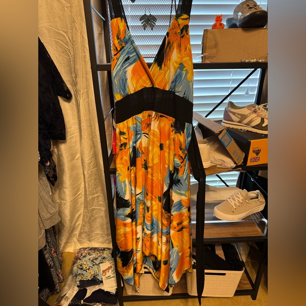 Mega MW Wear Vibrant Floral Maxi Dress